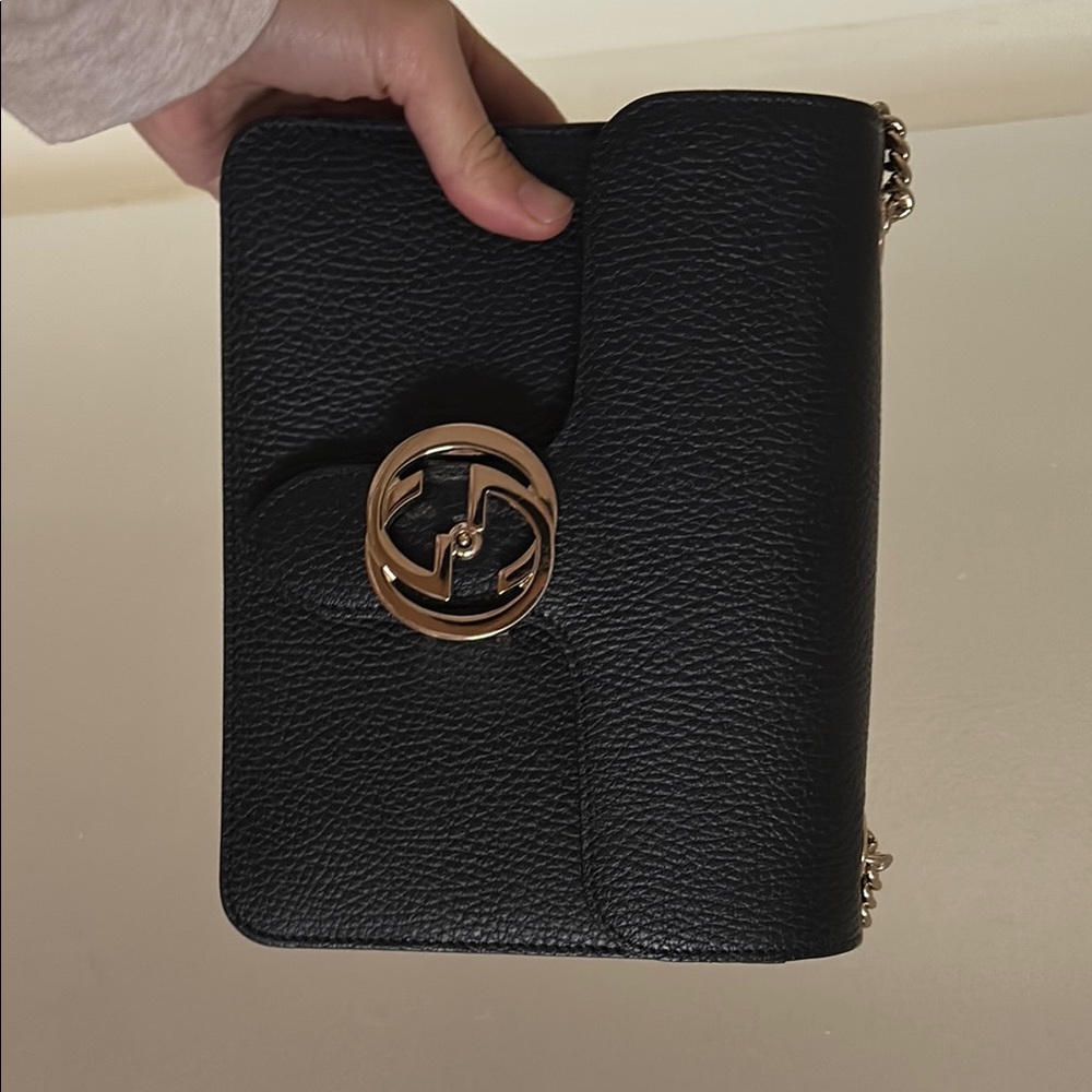 Authentic Gucci Black Leather Designer Bag